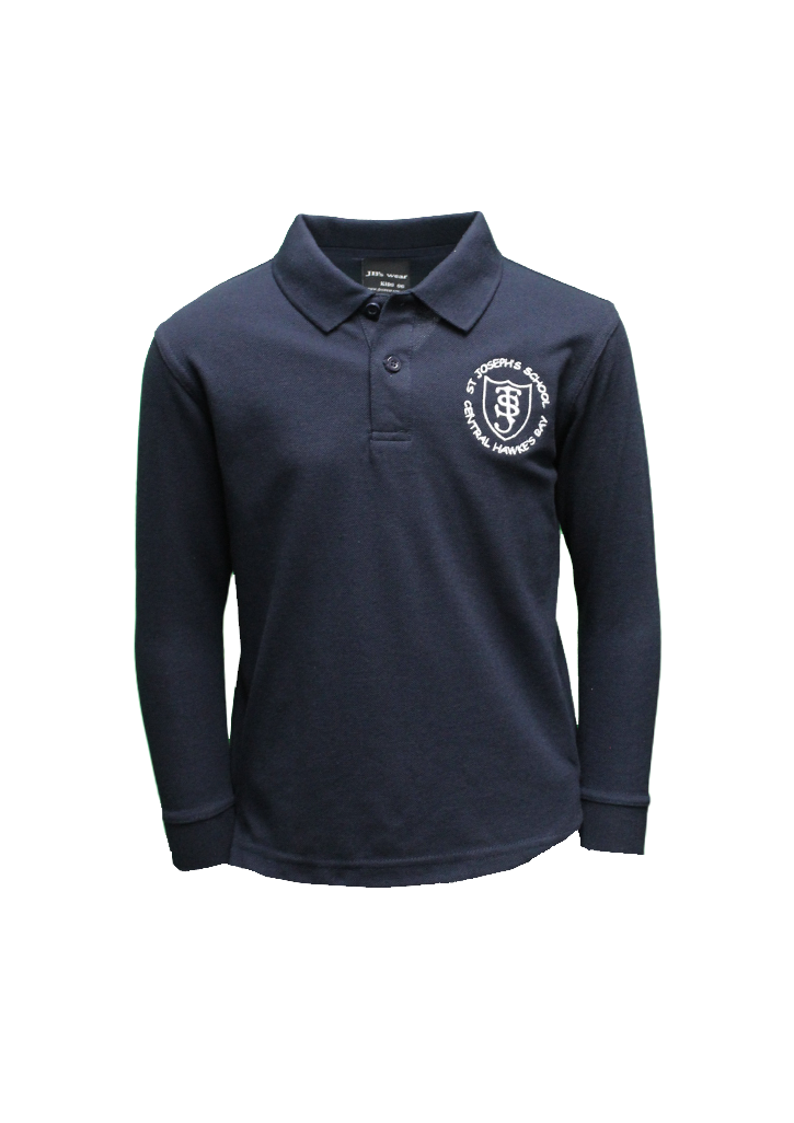 St Joseph's Central Hawke's Bay Polo LS Navy Kids